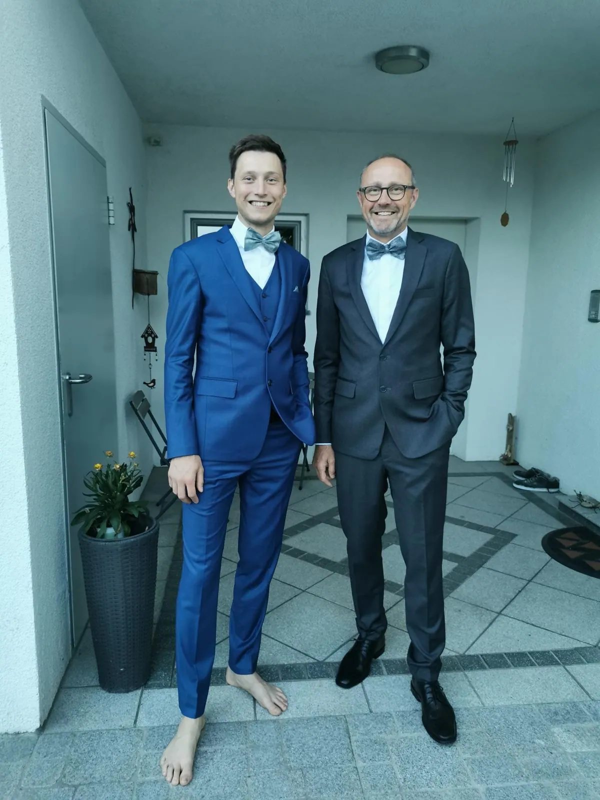 Formal suit with refined tailoring detail