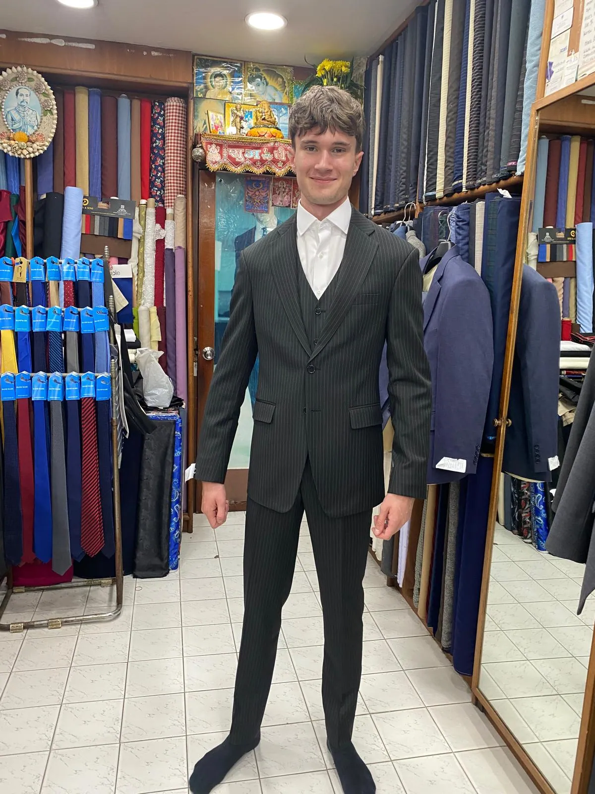 Classic black tuxedo look