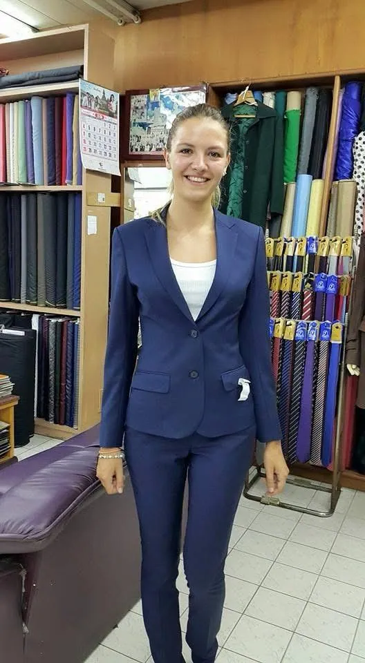 Elegant formalwear with sharp lines